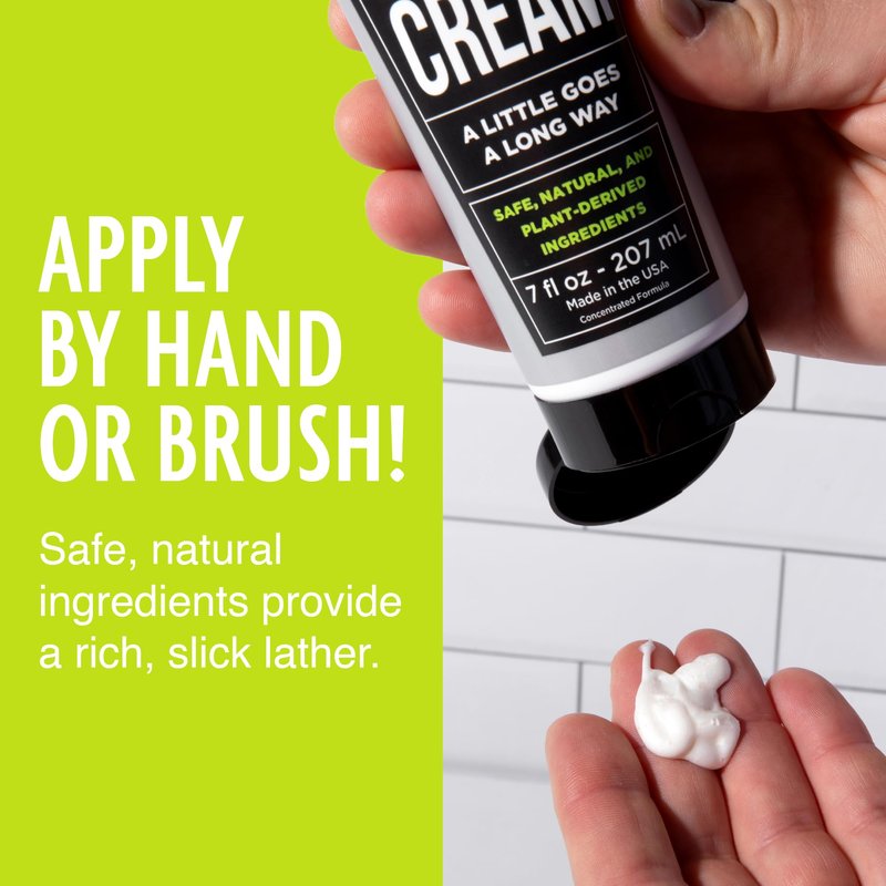 Pacific Shaving Company Natural Shaving Cream - Shea Butter + Vitamin E Shave Cream for Hydrated Sensitive Skin - Clean Formula for a Smooth, Anti-Redness + Irritation-Free Shave Cream (3.4 Oz)