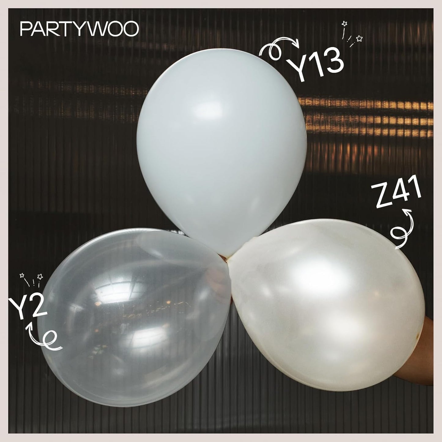 PartyWoo Pearl Beige Balloons - 50pcs 12 Inch Off White Latex Helium Balloons for Weddings & Events