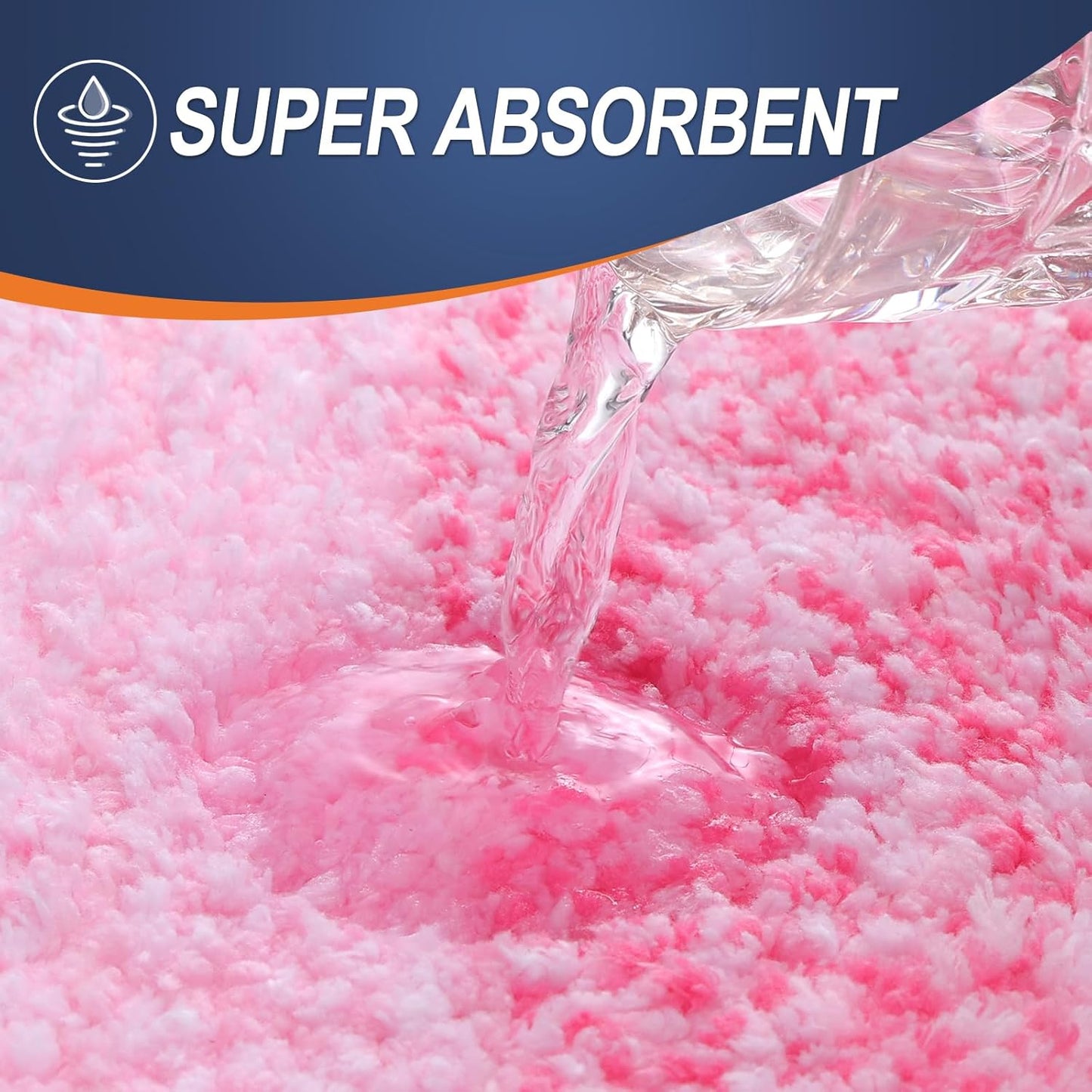 OLANLY Bathroom Runner Rug - Extra Soft Microfiber Mat | Quick Dry & Washable 47x24, Pink