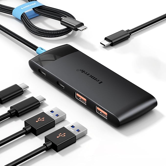 USB C Hub with 10Gbps 2 USB3.2 & 2 USB C 3.2, Charging Port,HDMI to USB C Dongle Multiport Digital AV Converter for MacBook Pro/Air, iPad, Tablets, Switch,