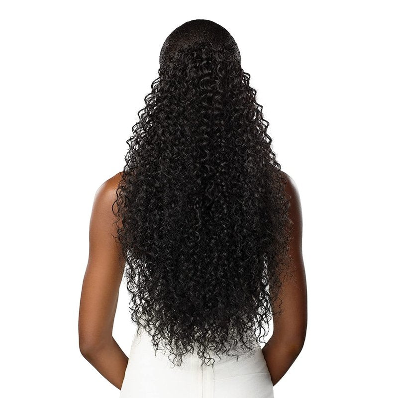 Lulu Ponytail Drawstring - High Heat Synthetic Yaki Hair Piece | 2 Dark Brown