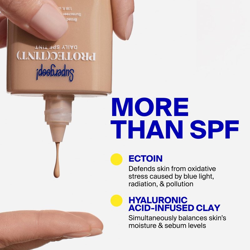 Supergoop! Protec(tint) Daily Skin Tint SPF 50 - 26W - Light, Buildable Coverage for Immediately Smooth, Even-Looking Skin - Natural Finish