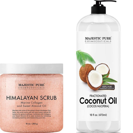 Himalayan Scrub with Collagen & Coconut Oil Bundle - 10 oz & 16 oz