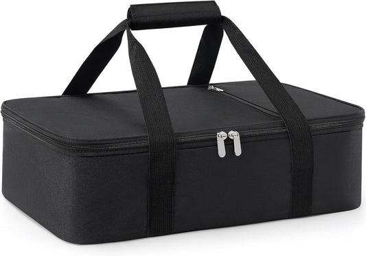 Skiennix Insulated Casserole Carrier - Versatile Tote for Hot or Cold Food | Fits 9"x13" Baking Dish, Black