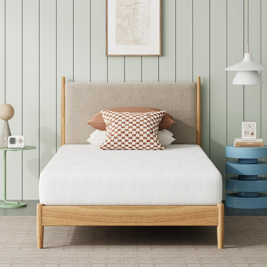 Novilla Twin Bed Mattress - 8 Inch Gel Memory Foam for Cooling Comfort & Pressure Relief | CertiPUR-US Certified, White