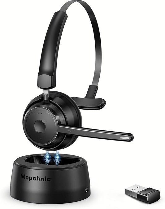 Mopchnic Bluetooth Headset, Wireless Headphone