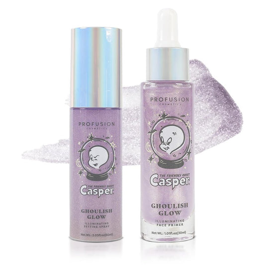 Profusion Cosmetics Ghoulish Glow Illuminating Face Primer Moisturizing and Refreshing Long Lasting Makeup Setting Spray, Natural Look With Advanced Glowing Skin