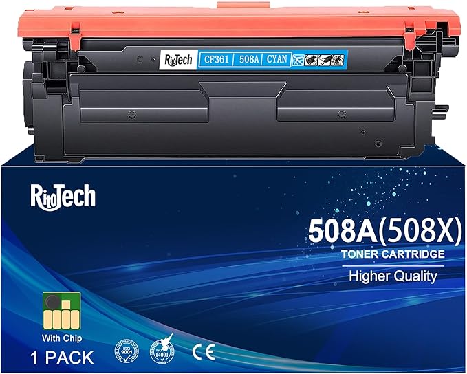 508A Cyan Toner Cartridge, Replacement Compatible for HP 508A 508X CF361A CF361X for Color LaserJet Enterprise M553 M552 Color LaserJet Enterprise MFP M577 Series Printer,with Smart Chip (1-Pack)