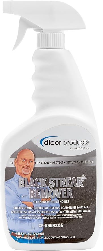Dicor CP-BSR320S Black Streak Remover Cleaner Spray for RV Roofs and Exterior, White