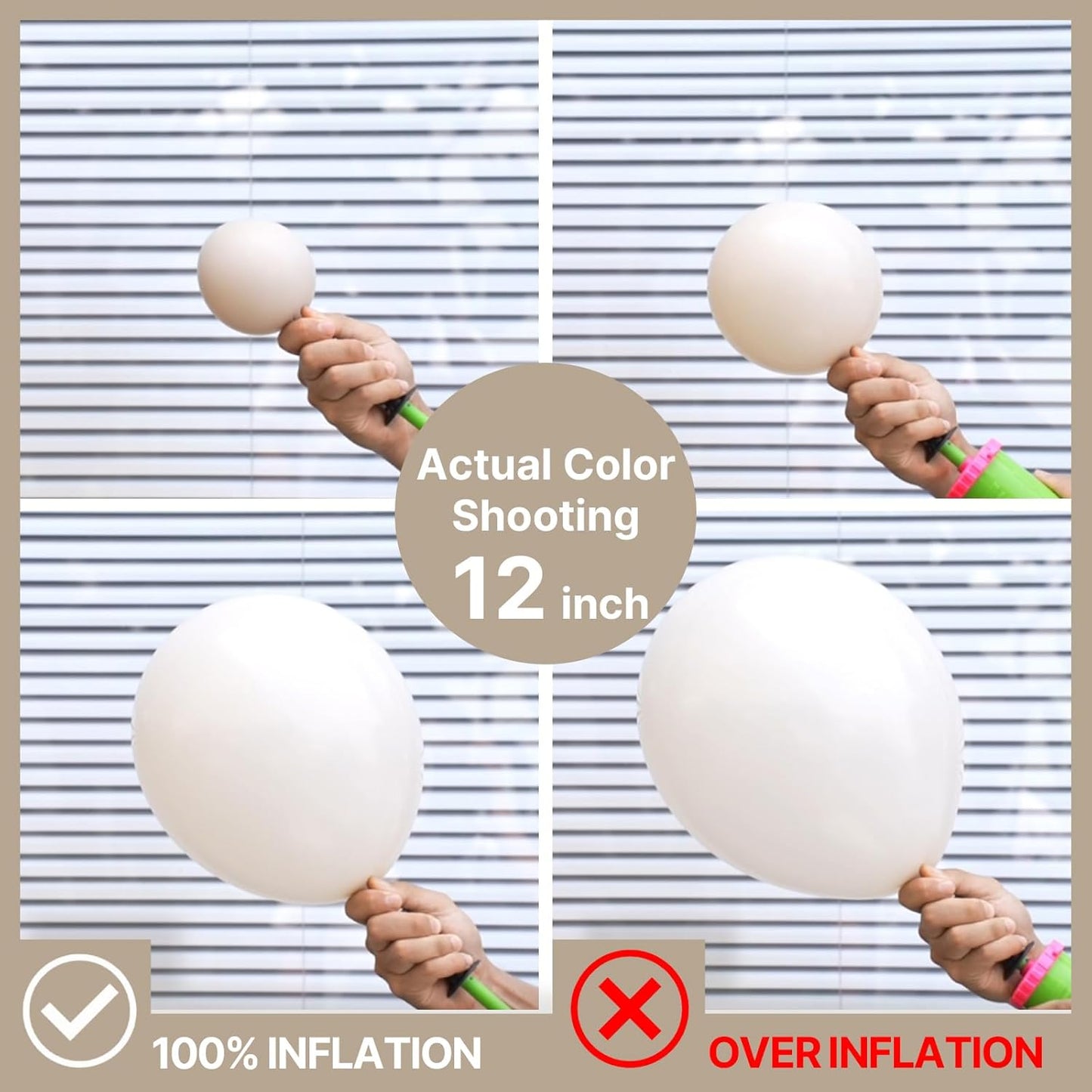 PartyWoo White Sand Balloons - 152-Piece Boho Balloon Arch Kit in Off White, Beige & Cream for Weddings, Baby Showers & Birthdays