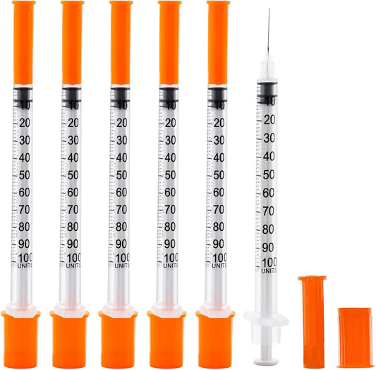 U-100 Syringe - 1cc 31 Gauge 5/16 Inch | Individually Packed, 20 Pack for Precision Dosing