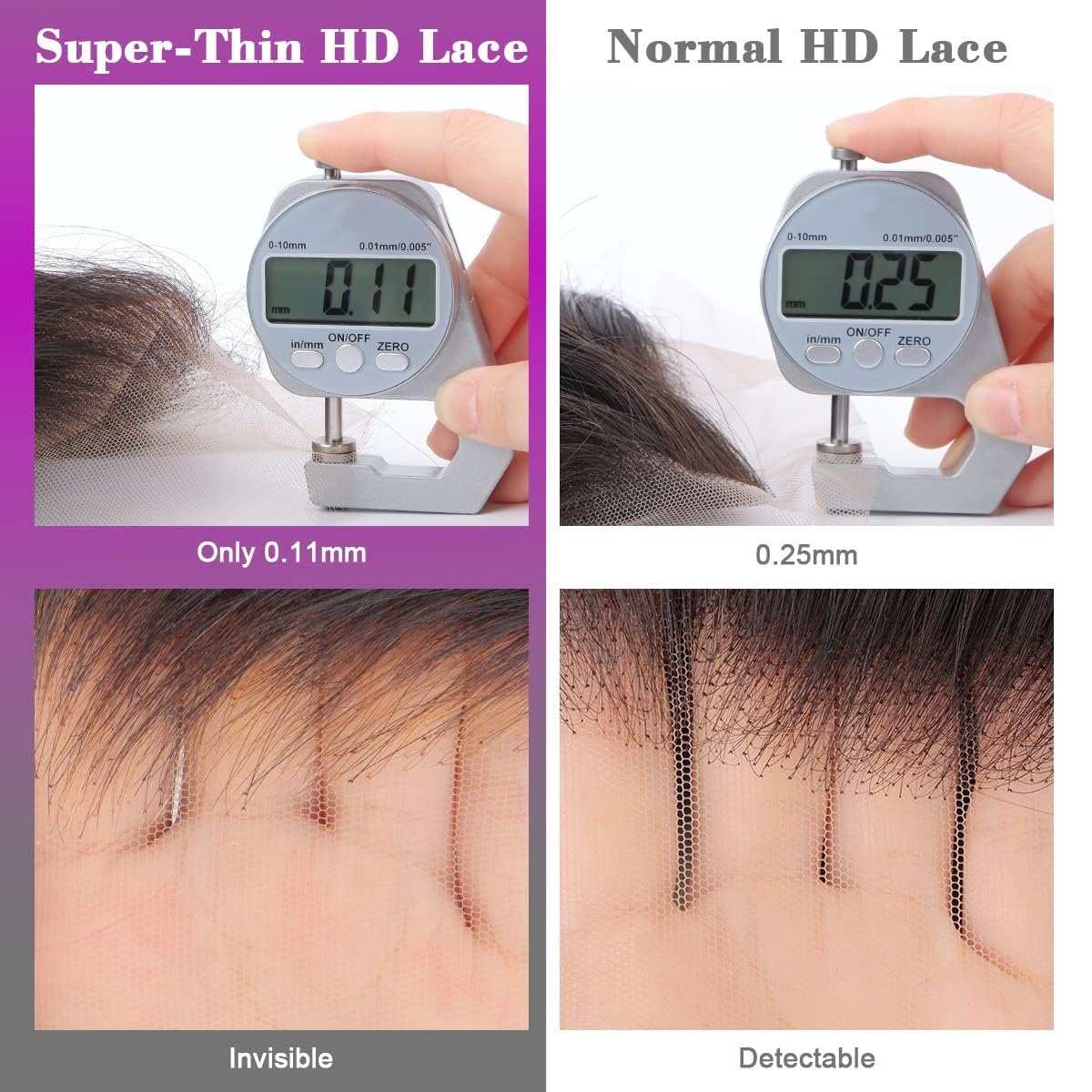 5x5 Transparent HD lace closure human hair Straight Invisible 150% Density 12A Real Transparent Lace Closure Virgin Human Hair Frontal Pre Plucked With Baby Hair Natural Black 20Inch