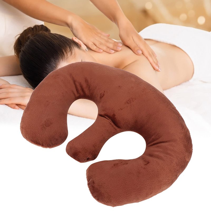 YOUTHINK Beauty Salon Chest Pillow, Beauty Salon Breast Support Pillow SPA Massage Chest Pillow Cushion Purple (Dark Coffee)