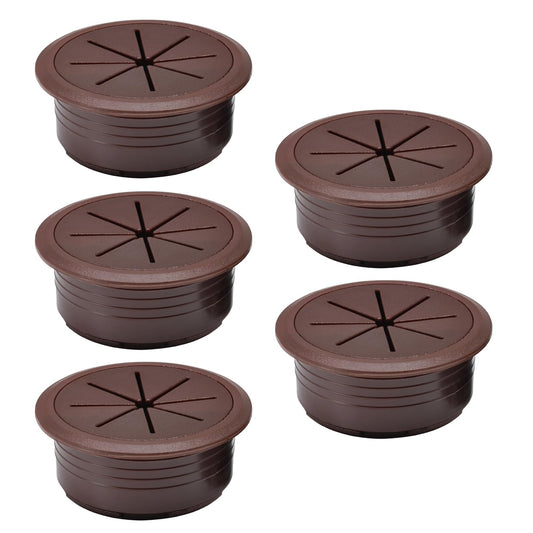 EASYEAH 5 Pcs Desk Grommet 2-3/8" / 60 mm, Desk Hole Cover for Cables Coffee, Cable Grommet ABS Plastic, Desk Hole Grommet for Home & Office Pc, Detachable Cable Cord Organizer