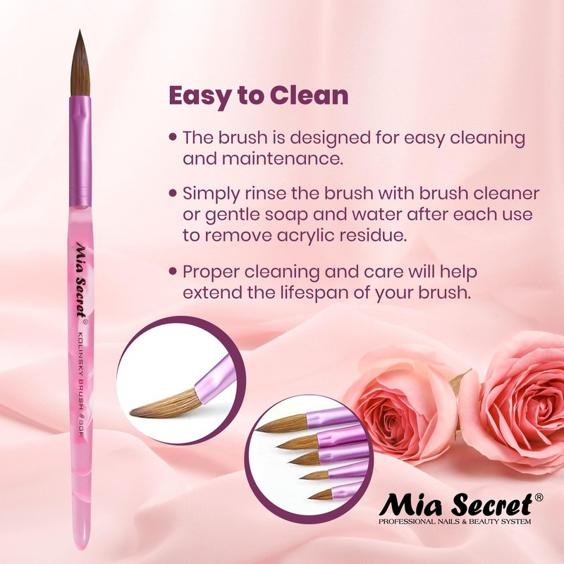 Mia Secret Oval Kolinsky Nail Brush Size #8