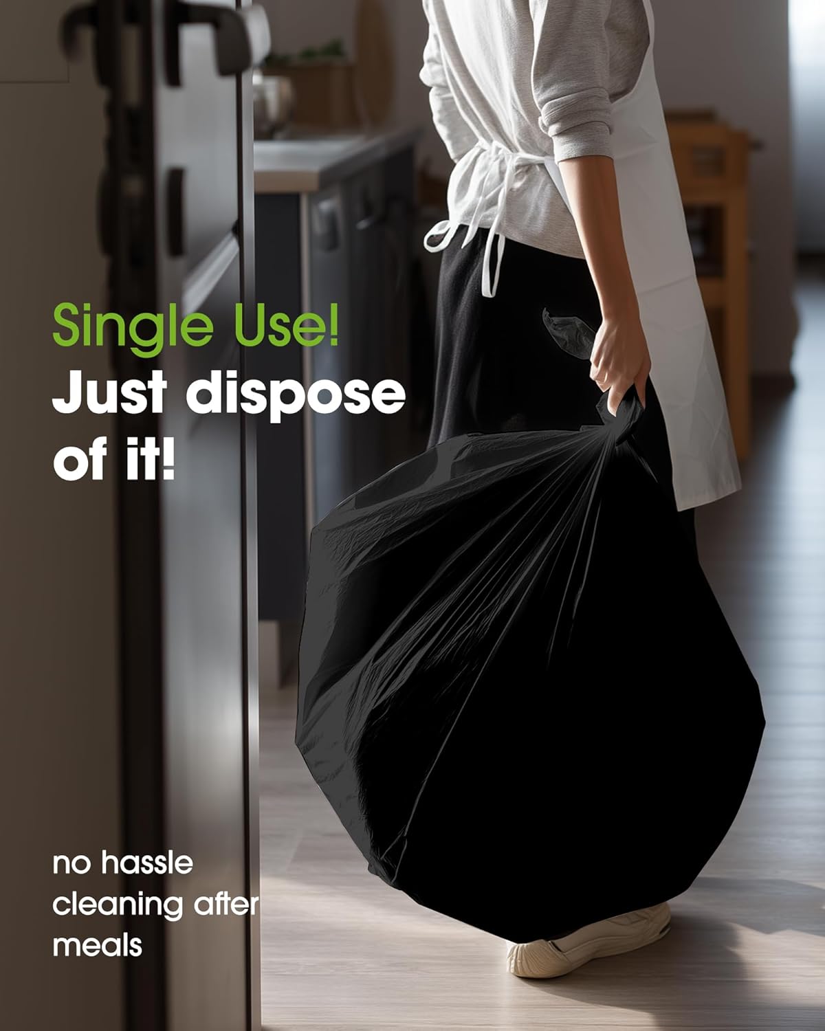 Pureegg Disposable Plastic Tablecloths - 12 Pack, 54 x 108 Inch, Leakproof & Sturdy for Parties, Picnics, Halloween, White & Black