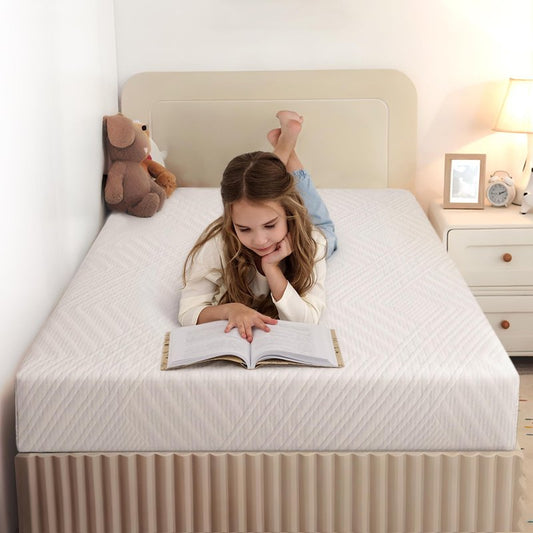 MLILY Twin Mattress in a Box, 5 inch Mattresses Made in USA for Kids Bed Single Size Daybed Individual Bunk, Memory Foam Medium Firm,