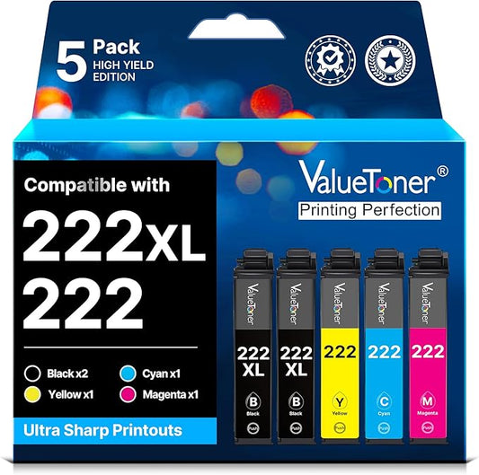 Valuetoner Ink Cartridges High-Capacity Black & Standard Color Remanufactured