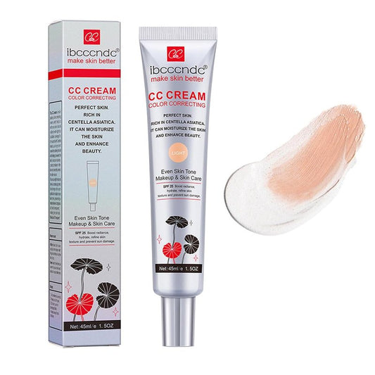 Color Correcting CC Cream - Full Coverage Concealer with Centella Asiatica | SPF 25, Brightening for Mature Skin