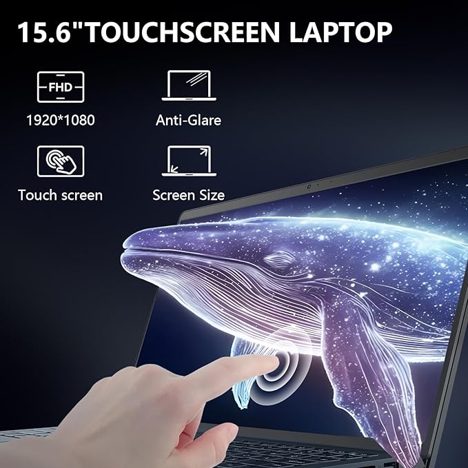Dell Inspiron 15 Touchscreen Laptop Computer for Home Business Student, 15.6" FHD, Intel 10-Core i5-1334U, 16GB DDR4 RAM, 512GB PCIe SSD, WiFi 6, Bluetooth, Windows 11 Home, Type C Hub + 256GB SD Card