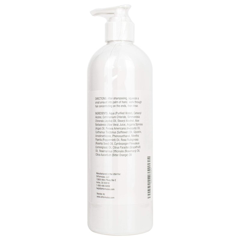 DrFormulas Conditioner, 16 oz - HairOmega Sulfate Free with Deep Conditioning Moroccan Argan, Jojoba, Avocado Oils For Thin, Dry, Damaged Hair, Color Treated Hair Safe