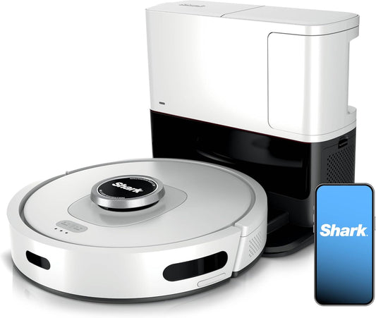 Shark Matrix Clean Robot Vacuum - Powerful Suction for Pet Hair & Hard Floors | Self-Empty Base | Cool Grey