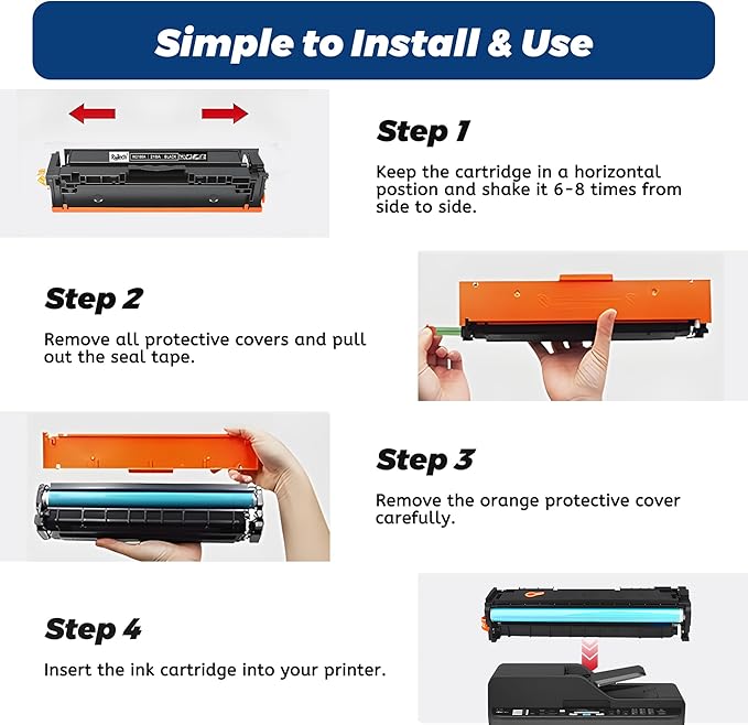 RitoTech 218A Toner Cartridges 4 Pack - NO Chip Compatible for HP 218A 218X W2180A for HP Color LaserJet Pro MFP 3301fdw 3201dw 3301sdw 3301cdw 3201 3301 Series Printer, Black Cyan Magenta Yellow