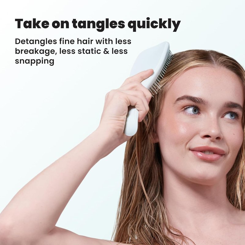 Tangle Teezer Fine Detangler Brush - Ultimate Hair Brush for Fine Hair | Large Seafoam Blue