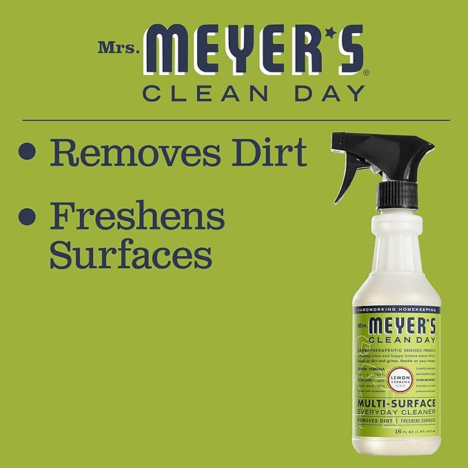 MRS. MEYER'S CLEAN DAY Multi-Surface Everyday Cleaner, Lemon Verbena Scent, 16 Fl Oz Bottle - 3 Pack