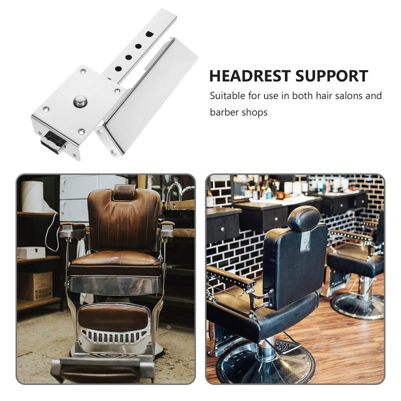 Beatifufu Barber Chair Headrest Bracket Replacement Ergonomic Salon Chair Headrest Support Universal Barber Parts Easy Installation Iron