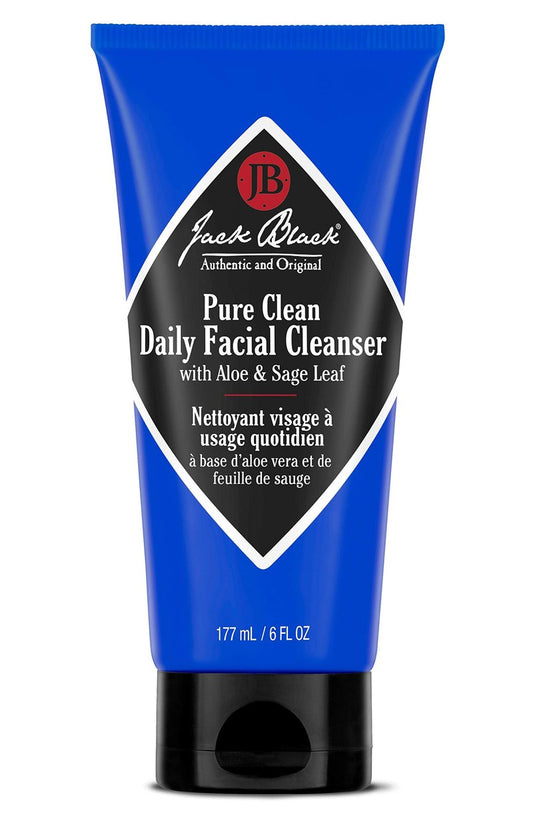 Jack Black Pure Clean Daily Facial Cleanser for Men - Mens Face Wash, Jack Black Face Wash Men's, Face Wash for Men, Face Cleanser for Men, 2-in-1 Mens Facial Cleanser & Toner, Gifts for Men, 6 Fl Oz