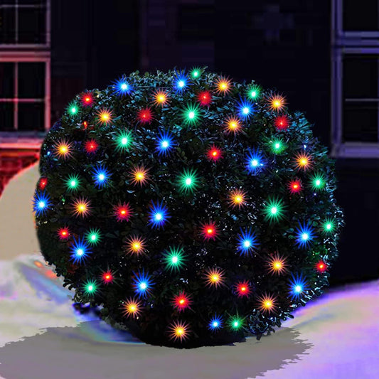 Skiennix Christmas Net Lights - 100 LED Waterproof 5ft x 5ft Multicolor Decoration for Bushes & Shrubs