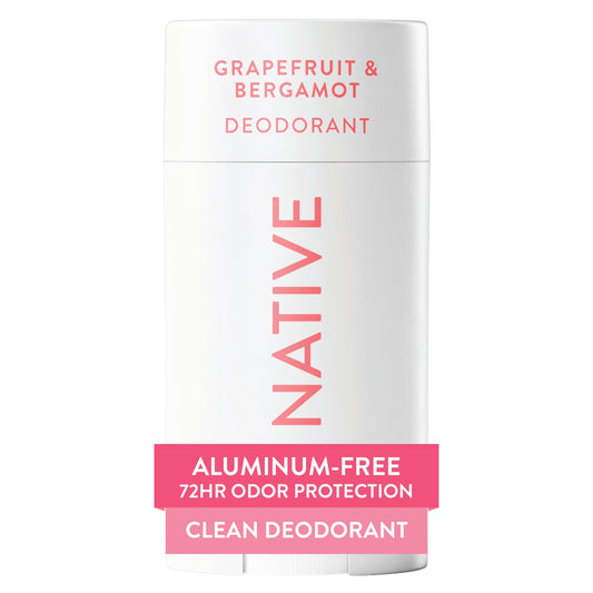 Native Deodorant Contains Naturally Derived Ingredients, 72 Hour Odor Control, Deodorant for Women and Men, Aluminum Free, Grapefruit & Bergamot 2.65oz