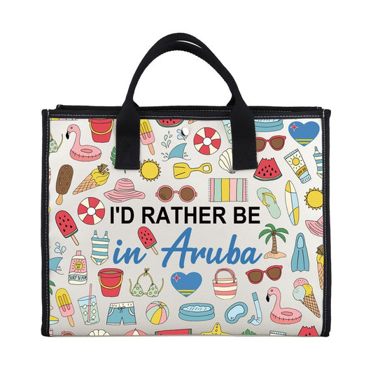 G2TUP Aruba Lover Gift I'd Rather Be in Aruba Makeup Bag Aruba Trip Cosmetic Bag Aruba Souvenirs Gift Aruba Travel Gift (Be in Aruba TT)