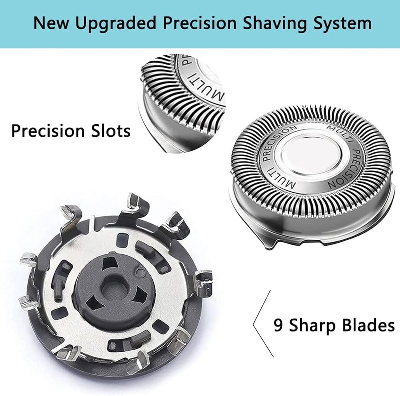 SH50 Replacement Shaving Head Compatible with Philips Series 5000 Razor Head, Only Fits for Round Shell Half Cutter-Head Models S5370/84, S5370/81, S5660/84, S5590/81, S5290/88, S5210/81