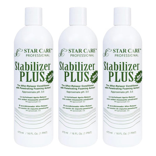 STAR CARE Stabilizer Plus The After-Relaxer Conditioner With Penetrating Foaming Action Approximate pH. 3.5 (16 Fl Oz (Pack of 3))