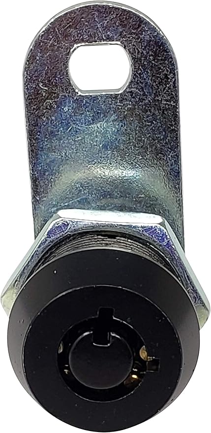 Admiral Locks Tubular Cam Lock, Keyed Alike Removable Key RV Compartment Storage Lock Cabinet Locks (Black Pack of 2, 5/8 Inch 90°)