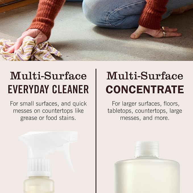 MRS. MEYER'S CLEAN DAY Multi-Surface Cleaner Concentrate, Use to Clean Floors, Tile, Counters, Lemon Verbena, 32 fl. oz