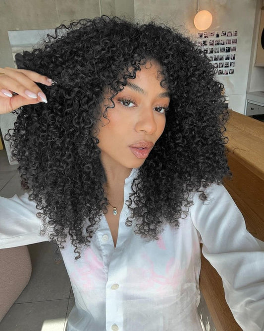 Beverlee Kinky Crochet Hair - 14 Inch Curly & Wavy Synthetic Pre-Looped Crochet Hair for Black Women - 8 Packs