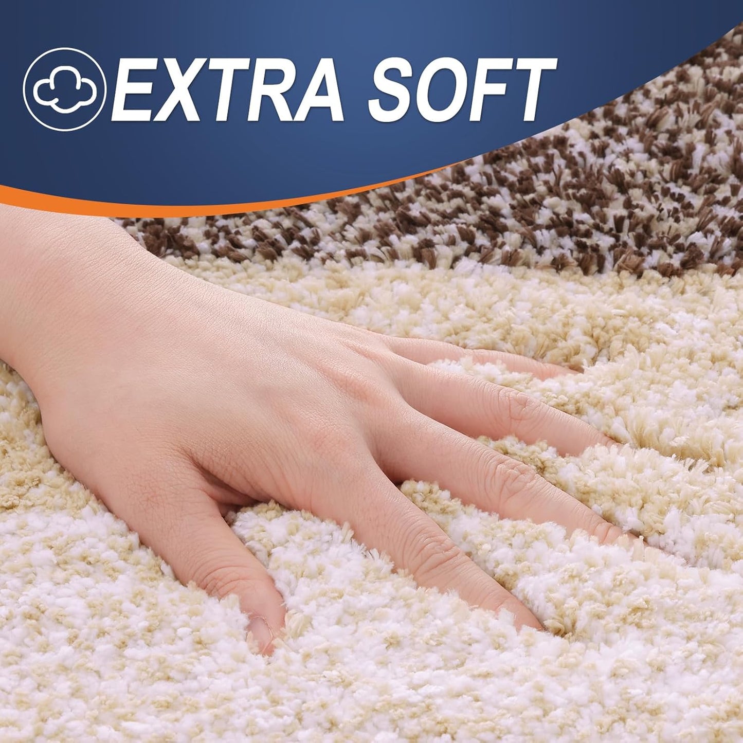 OLANLY Bathroom Runner Rugs - Extra Soft Microfiber, Quick-Dry & Machine Washable | 70x24, Brown