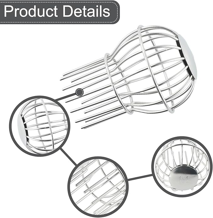 1PCS 304 Stainless Steel Gutter Guard, Outdoor Roof Anti-Blocking Line Cap Round Floor Net Cover Drainage Floor Line Leak Gutter Cleaning Tool, Mesh Guard Flexible Leaf Catcher(75MM)