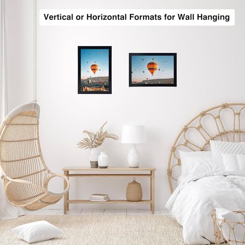 JCJMY 8x12 Black Picture Frame - Versatile Wall & Tabletop Display with Shatter-Resistant Plexiglass