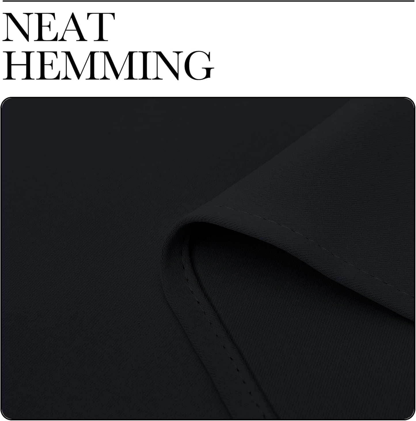 NICETOWN Blackout Thermal Curtains - Insulated Grommet Drapery Panels for Windows | 42" x 68" Black (2 Panels)