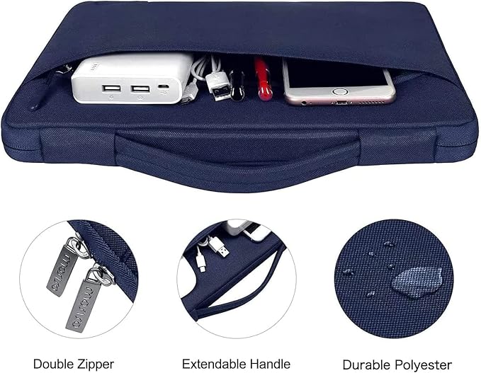 MOSISO Compatible with MacBook Air 13 inch Case M5 2026 M4 2025 M3 M2 2024-2022 A3449 A3240 A3113 A2681,Hard Shell&Sleeve Bag&Keyboard Skin&Webcam Cover&ScreenFilm for MacBook Air 13.6, Navy Blue