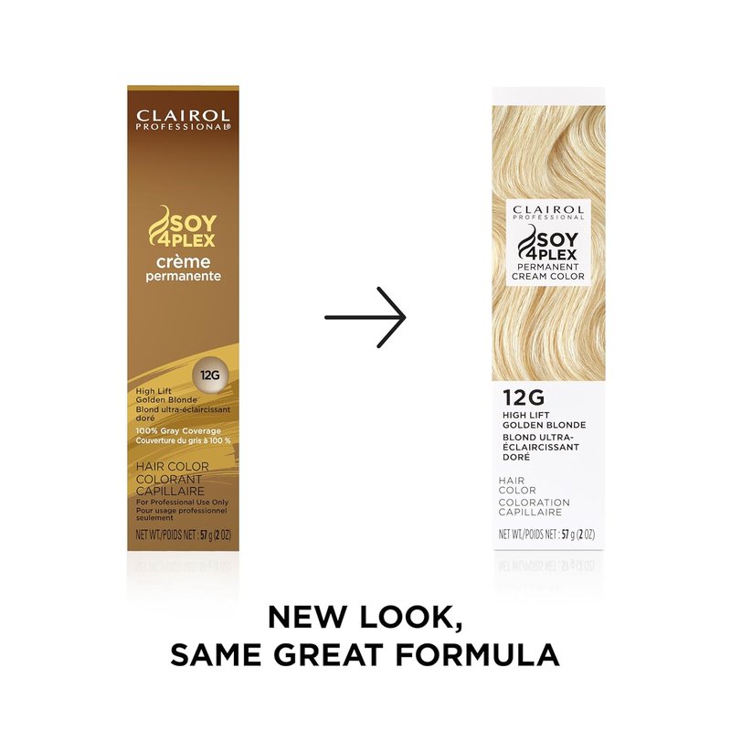 Clairol Professional Permanent Cream Hair Color - 100% Gray Coverage | Deep Conditioning in Blonde, Brown, Black & Red-Violet Shades