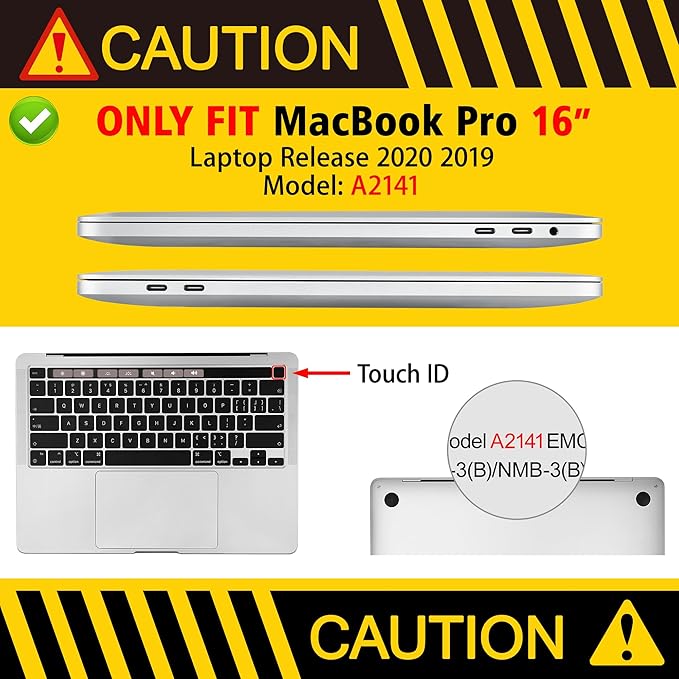 Lepeoac for MacBook Pro 16 inch Case 2019 2020 Release Model A2141, Plastic Hard Shell Cover with Keyboard Cover for MacBook Pro 16 inch with Touch Bar & Touch ID, Distorted Emoticon