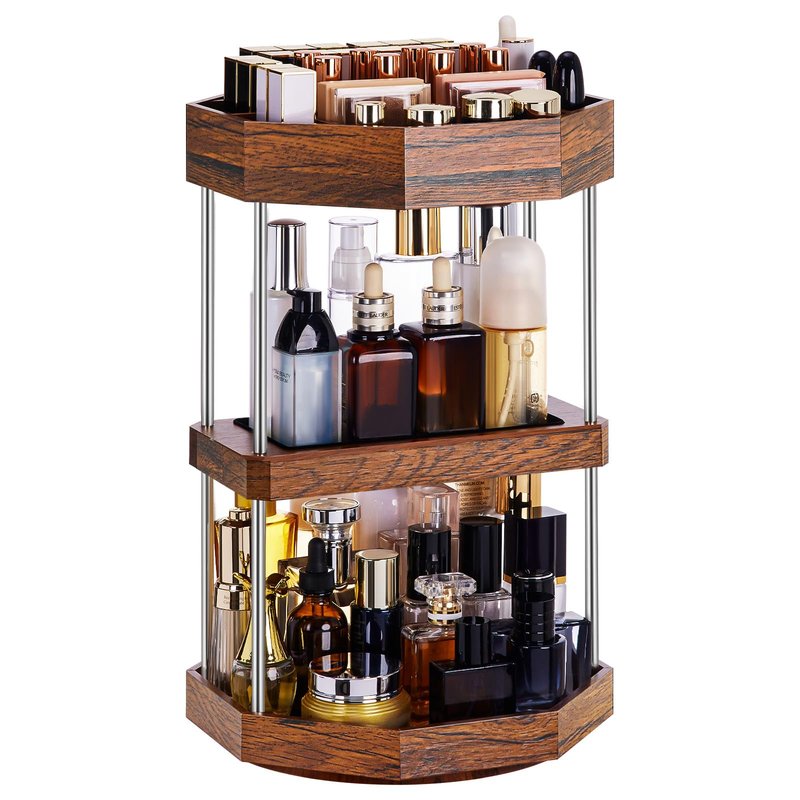 Homde Makeup Organizer 360 Degree Rotating Cosmetic Storage Display Perfume Organizer Cologne Organizer