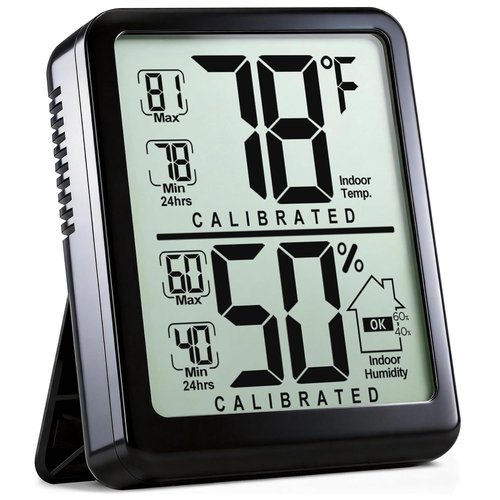 Antonki Digital Room Thermometer - Indoor Hygrometer with Max/Min Record Monitor | Battery Included