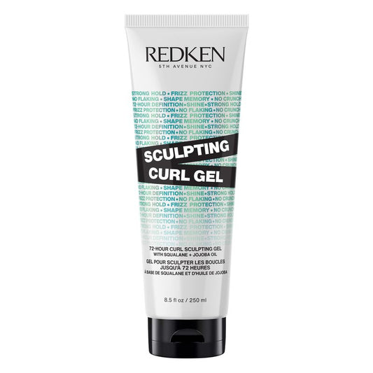 Redken Sculpting Curl Gel - 72-Hour Strong Hold, Crunch-Free & Flake-Free, Helps Tame Frizz