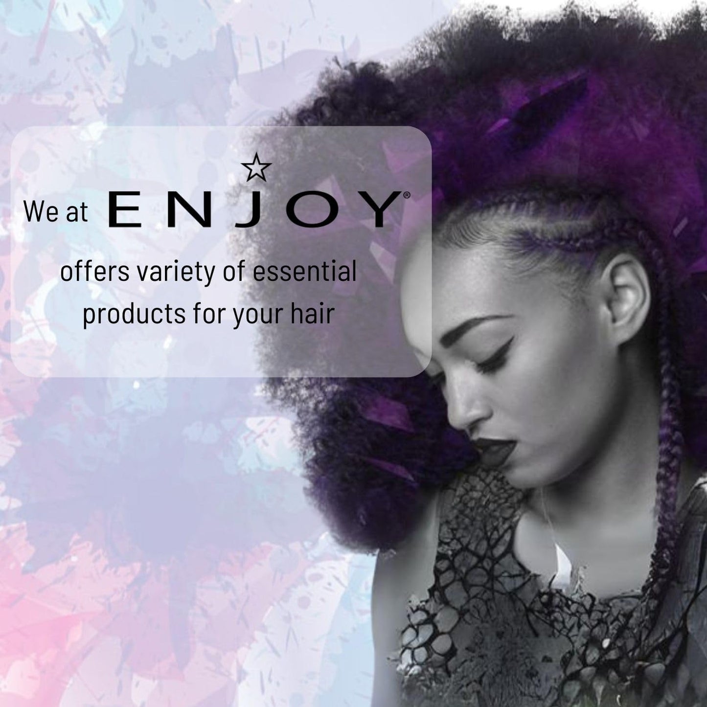 Enjoy Fiber Styling Gel, Firm Flexible Hold, Matte Finish, Easy Rinse, Castor Oil infused, Color-Safe, For Men & Women, 2.1 Oz
